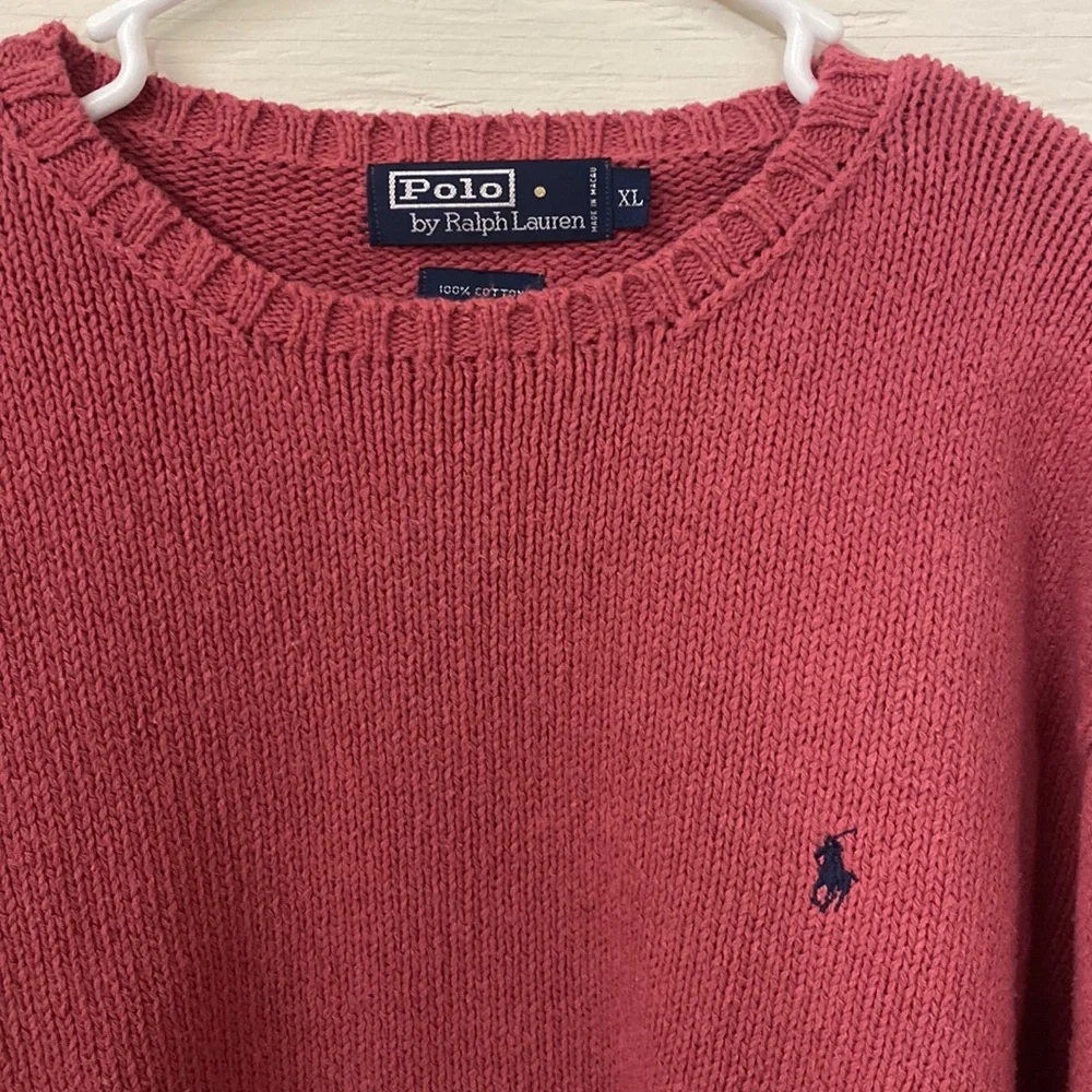Red Polo Sweater - Picture 2 of 3